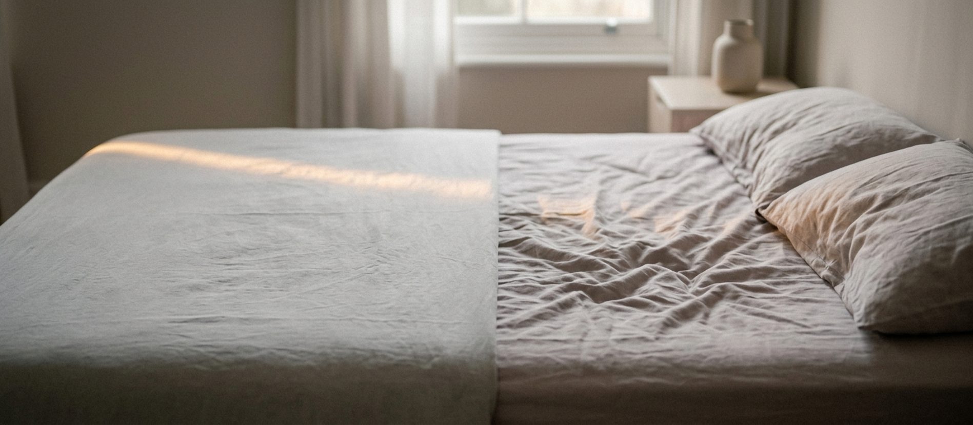 Lege helft van een bed - de pijn van een breuk