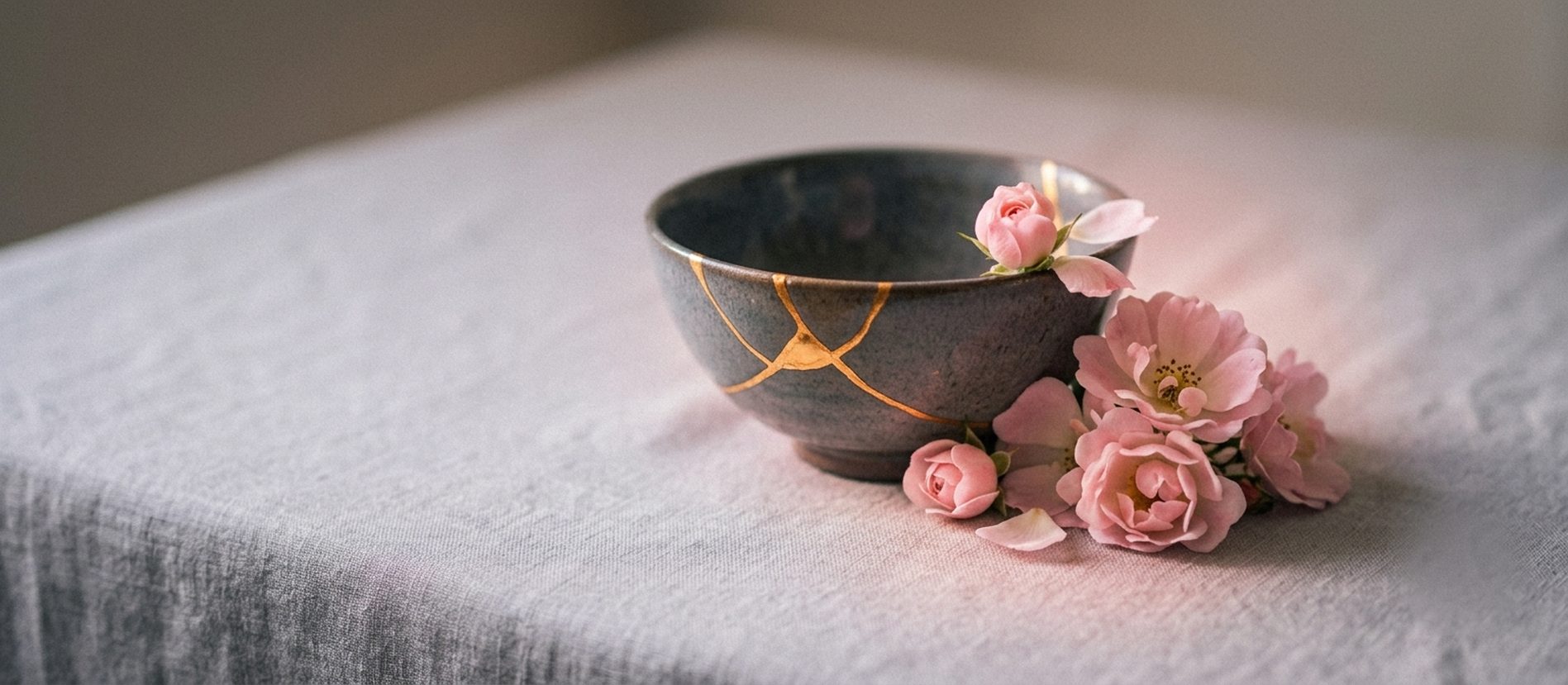 Kintsugi-schaal met gouden naden - het mooie-rommel-effect